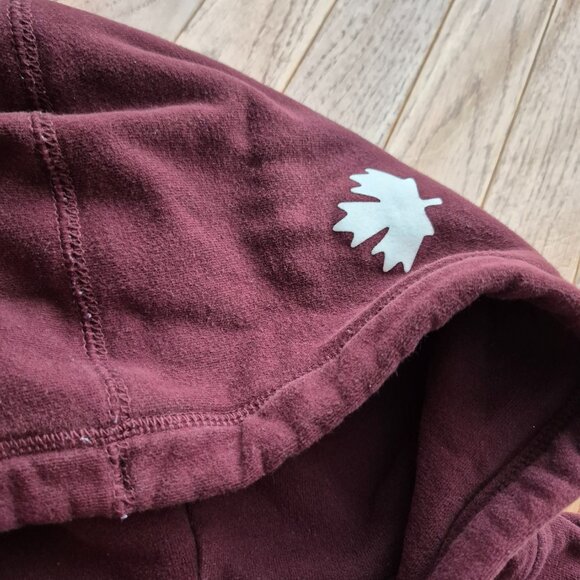 Roots Full Zip Hoodie Maroon/Burgundy Small - Picture 6 of 9